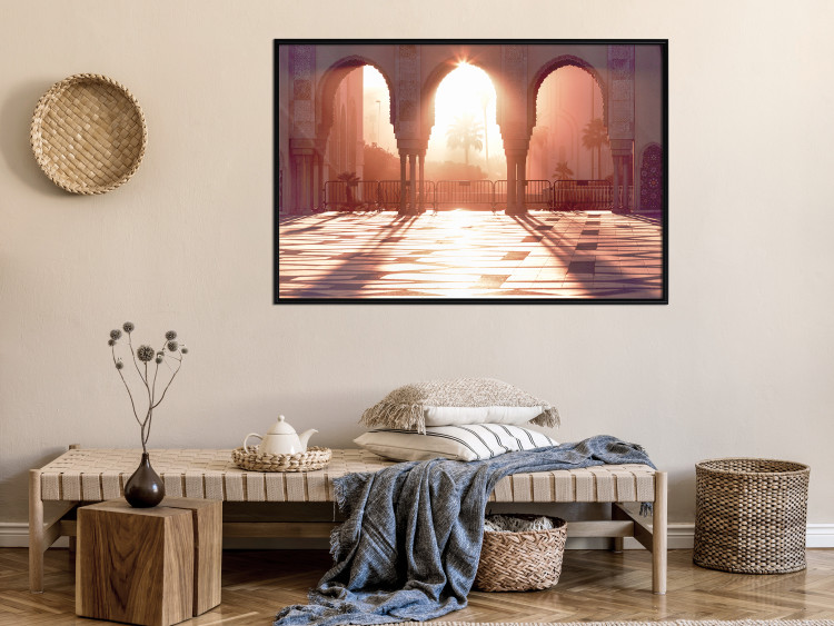 Poster Morning Sun - architecture against the backdrop of the setting sun in Morocco 134759 additionalImage 6