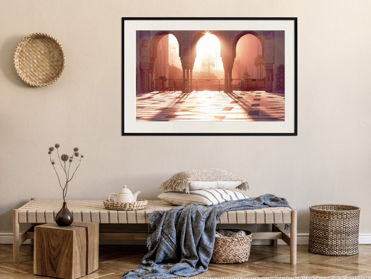 Poster Morning Sun - architecture against the backdrop of the setting sun in Morocco 134759 additionalImage 25