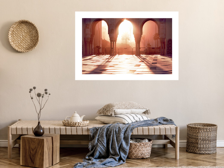 Poster Morning Sun - architecture against the backdrop of the setting sun in Morocco 134759 additionalImage 5