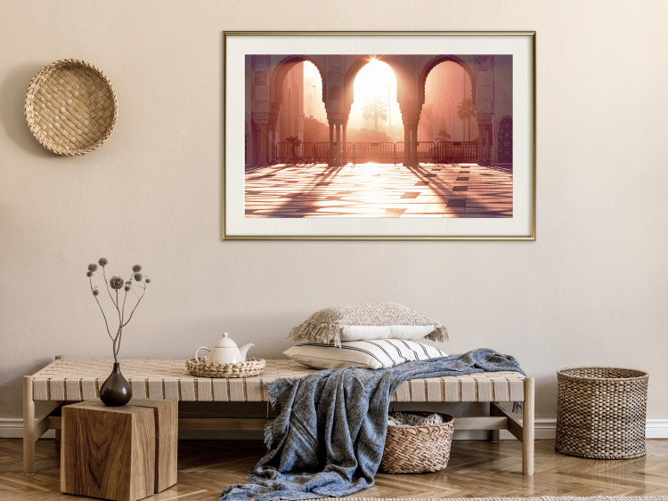 Poster Morning Sun - architecture against the backdrop of the setting sun in Morocco 134759 additionalImage 24