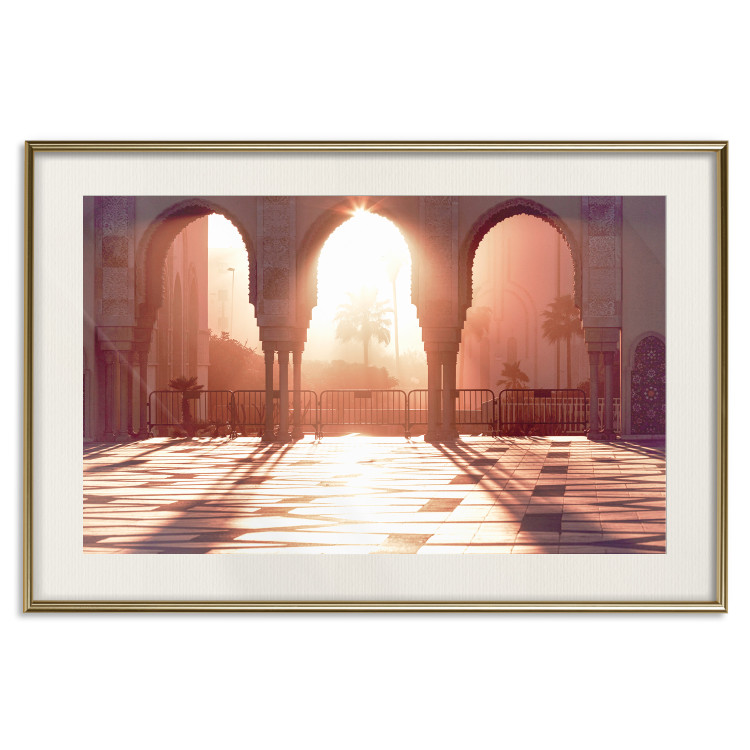 Poster Morning Sun - architecture against the backdrop of the setting sun in Morocco 134759 additionalImage 27