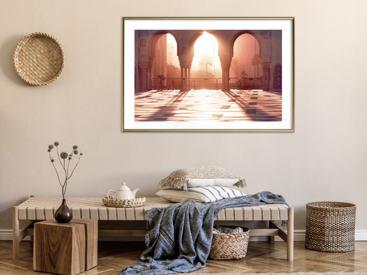 Poster Morning Sun - architecture against the backdrop of the setting sun in Morocco 134759 additionalImage 15