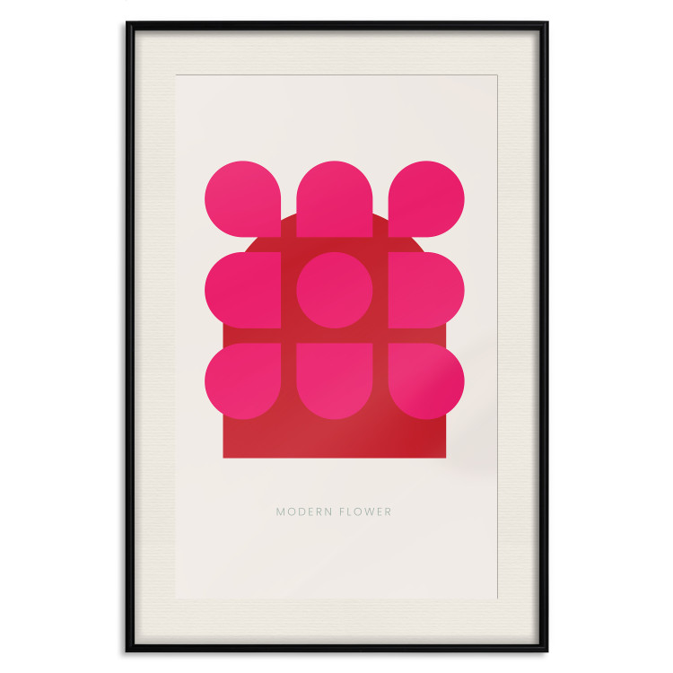 Poster Contemporary Flower - English texts and abstract red figure 135659 additionalImage 7