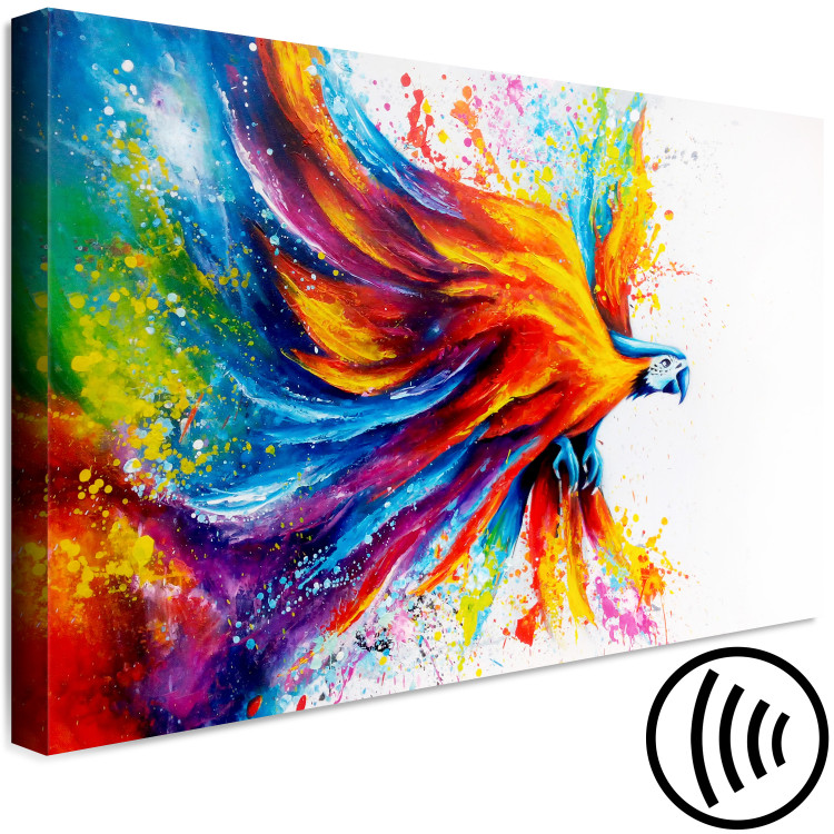 Canvas Parrot (1-piece) Wide - colorful flying animal on a white background 137159 additionalImage 6