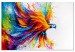 Canvas Parrot (1-piece) Wide - colorful flying animal on a white background 137159