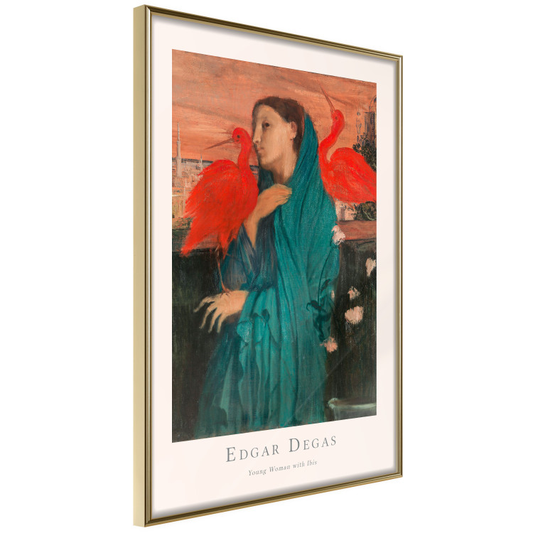 Poster Young Woman with Ibises - text and portrait of a woman covered in fabric 137859 additionalImage 2