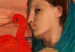 Poster Young Woman with Ibises - text and portrait of a woman covered in fabric 137859 additionalThumb 4