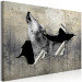 Canvas In Moonlit Night (1-piece) wide - howling animal against forest backdrop 138559 additionalThumb 2