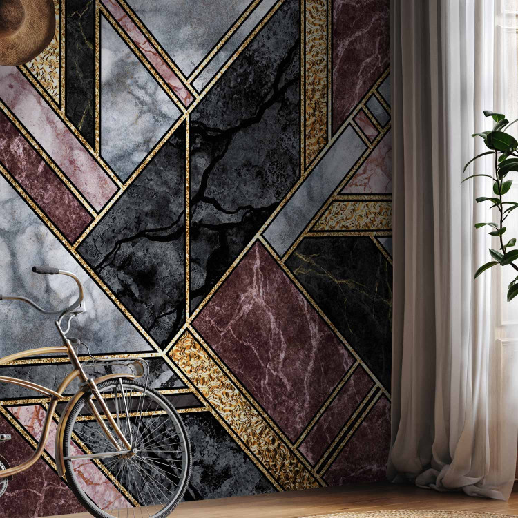 Photo Wallpaper Geometric marble - glamour composition with gold art deco patterns 142359 additionalImage 7