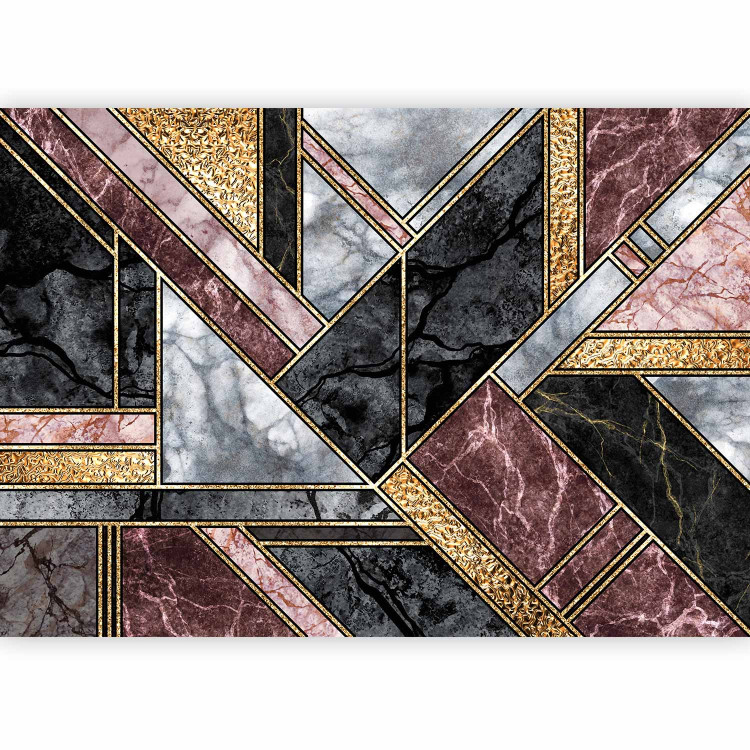 Photo Wallpaper Geometric marble - glamour composition with gold art deco patterns 142359 additionalImage 5