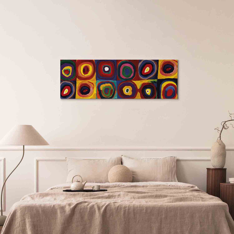 Canvas Inspired by Kandinsky (1-piece) Narrow - abstraction in colorful circles 143459 additionalImage 4
