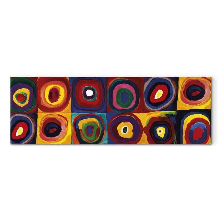 Canvas Inspired by Kandinsky (1-piece) Narrow - abstraction in colorful circles 143459