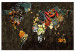 Canvas Flavors of the World (1-piece) Wide - world map and colorful abstraction 143559