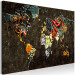 Canvas Flavors of the World (1-piece) Wide - world map and colorful abstraction 143559 additionalThumb 2