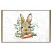 Poster Hare With Carrot - A Painted Rabbit With Vegetables on a Speckled Background 145759 additionalThumb 21