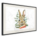 Poster Hare With Carrot - A Painted Rabbit With Vegetables on a Speckled Background 145759 additionalThumb 9