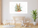 Poster Hare With Carrot - A Painted Rabbit With Vegetables on a Speckled Background 145759 additionalThumb 13