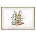 Poster Hare With Carrot - A Painted Rabbit With Vegetables on a Speckled Background 145759 additionalThumb 27