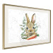 Poster Hare With Carrot - A Painted Rabbit With Vegetables on a Speckled Background 145759 additionalThumb 10