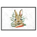 Poster Hare With Carrot - A Painted Rabbit With Vegetables on a Speckled Background 145759 additionalThumb 25