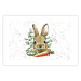 Poster Hare With Carrot - A Painted Rabbit With Vegetables on a Speckled Background 145759 additionalThumb 20