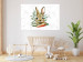 Poster Hare With Carrot - A Painted Rabbit With Vegetables on a Speckled Background 145759 additionalThumb 12
