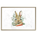 Poster Hare With Carrot - A Painted Rabbit With Vegetables on a Speckled Background 145759 additionalThumb 24