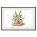 Poster Hare With Carrot - A Painted Rabbit With Vegetables on a Speckled Background 145759 additionalThumb 23