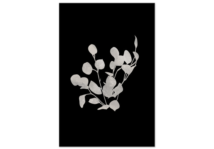 Canvas Eucalyptus Twigs - Minimalist Plants on a Dark Background 146159