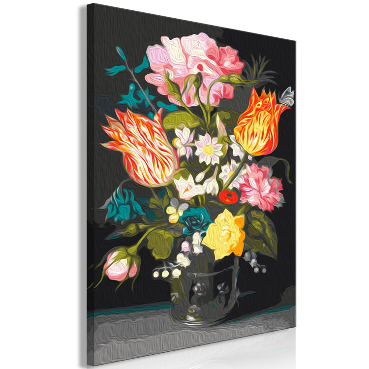 Paint by number Colorful Flowers - Bouquet of Tulips, Peonies and Lily of the Valley in a Vase 147659 additionalImage 5