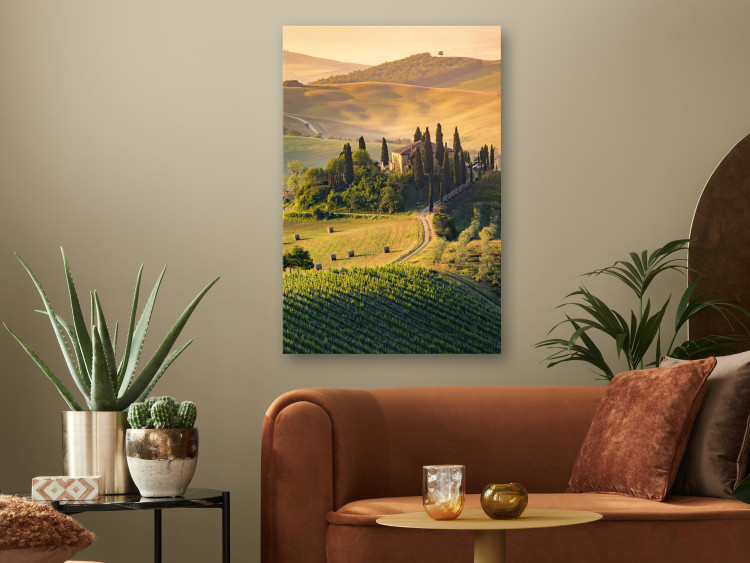 Canvas Sunny Fields of Tuscany - Landscape Photography at Sunset 149859 additionalImage 3