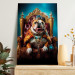 Canvas Art Print AI Dog English Bulldog - Animal in the Role of King on the Throne - Vertical 150259 additionalThumb 11