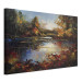 Large canvas print Lake in Autumn - An Orange-Brown Landscape Inspired by Monet [Large Format] 151159 additionalThumb 3