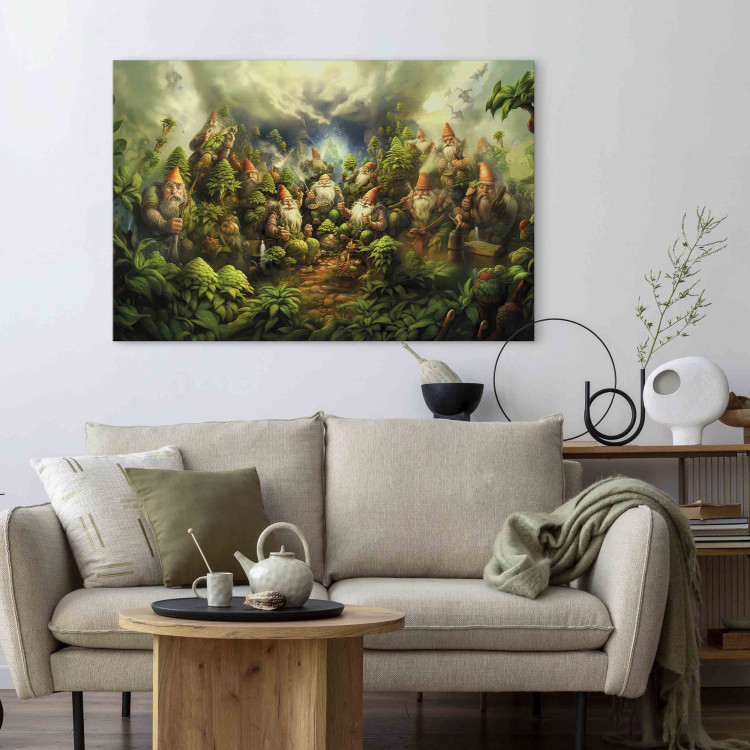 Large canvas print Crazy Forest Dwarves - Relaxation in Nature [Large Format] 151559 additionalImage 4