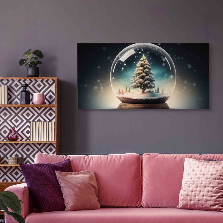 Canvas Winter Enchantment - A Snowy Tree in a Crystal Magic Ball 151859 additionalImage 9