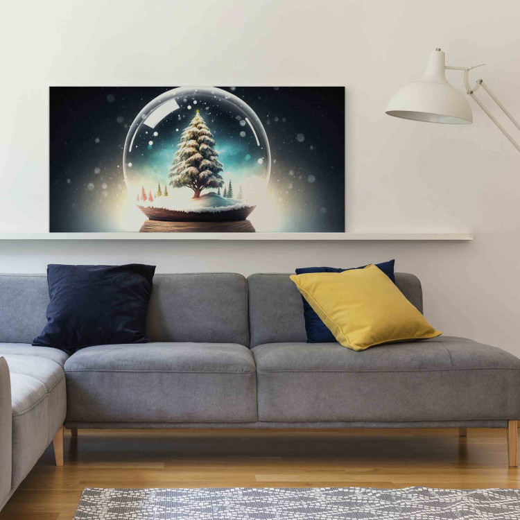 Canvas Winter Enchantment - A Snowy Tree in a Crystal Magic Ball 151859 additionalImage 11