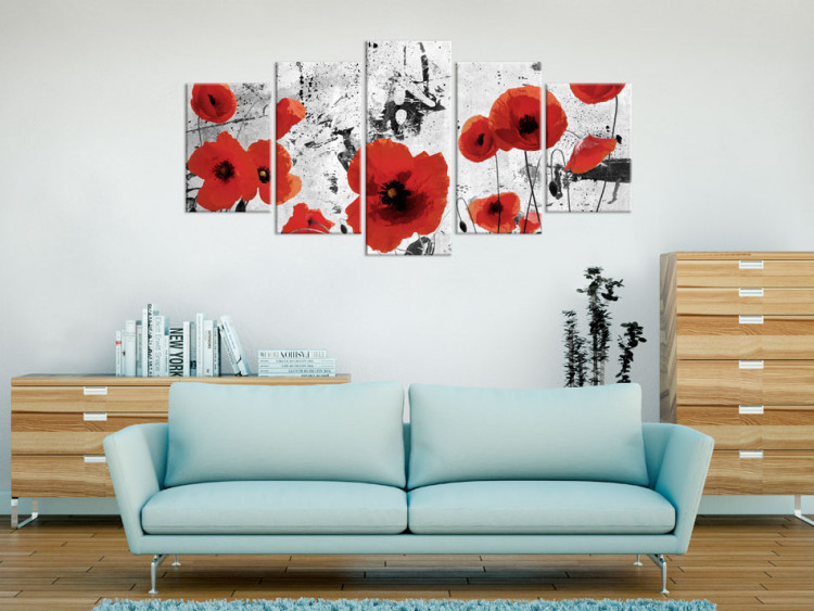 Canvas Scarlet flowers 55559 additionalImage 3