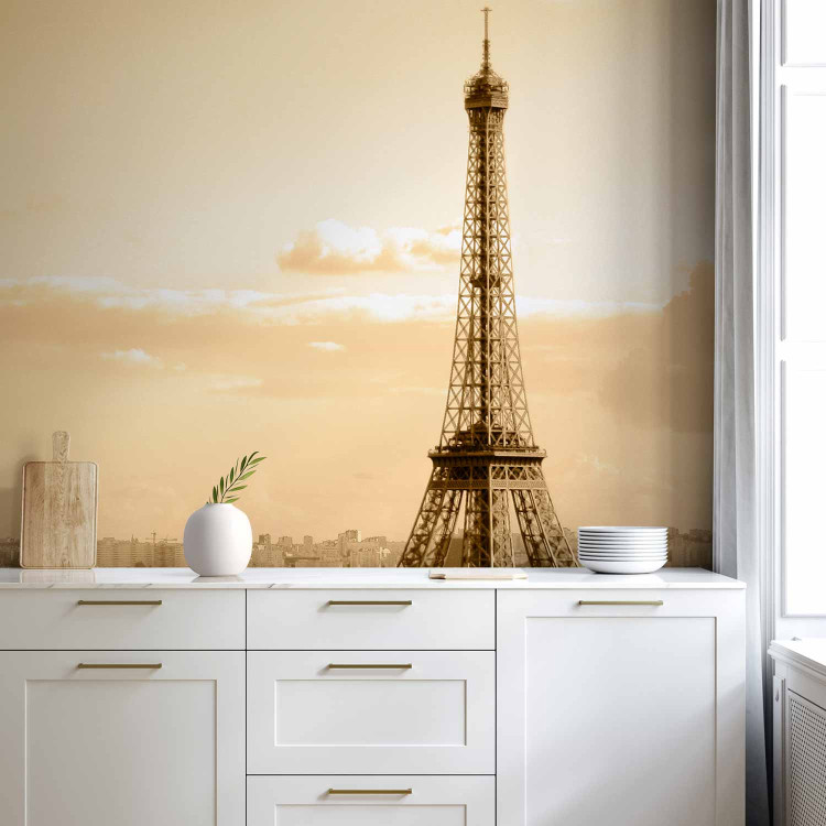 Wall Mural Paris Panorama - Sepia Eiffel Tower against Urban Architecture 59859 additionalImage 6