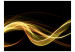 Photo Wallpaper Abstraction with smoke - yellow dynamic wave with glow on black background 97659 additionalThumb 1