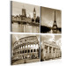 Canvas European Capitals - City Architecture Photographs in Sepia Theme 97959 additionalThumb 2