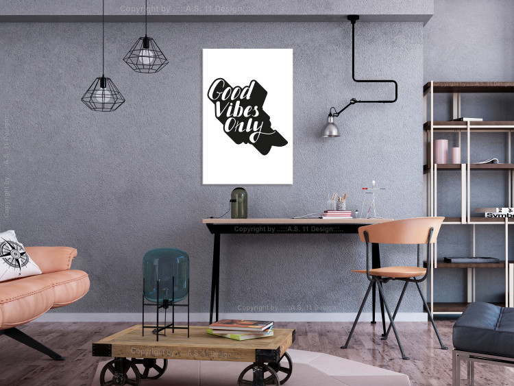 Canvas Only what is good for you - minimalist slogan ‘’Good vibes only’’ 114769 additionalImage 3