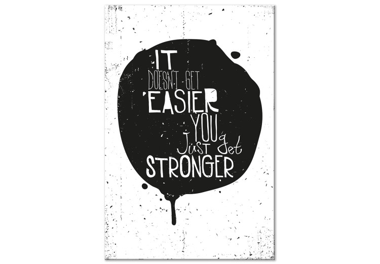 Canvas Print Motivational slogan - a text in a black bubble on a white background 115069