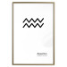 Wall Poster Aquarius - simple black and white composition with zodiac sign and text 117069 additionalThumb 14