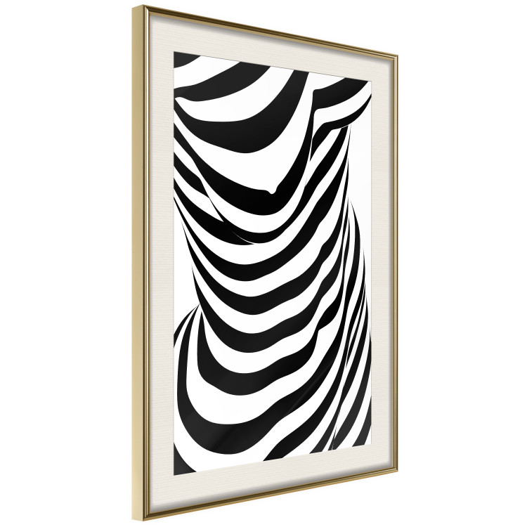 Poster Zebra Woman - abstraction with a female silhouette in black and white stripes 117169 additionalImage 6