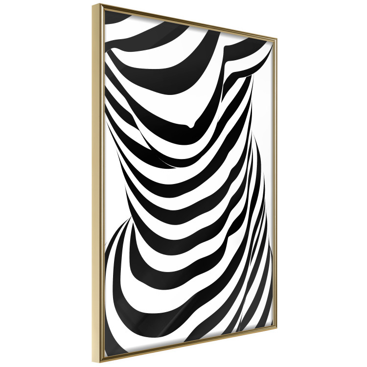 Poster Zebra Woman - abstraction with a female silhouette in black and white stripes 117169 additionalImage 11