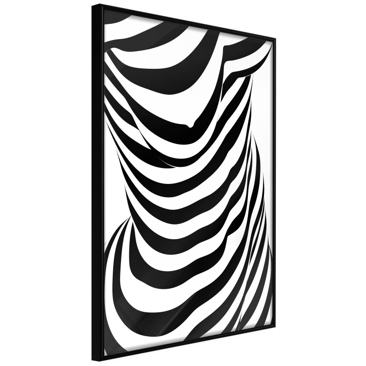 Poster Zebra Woman - abstraction with a female silhouette in black and white stripes 117169 additionalImage 11