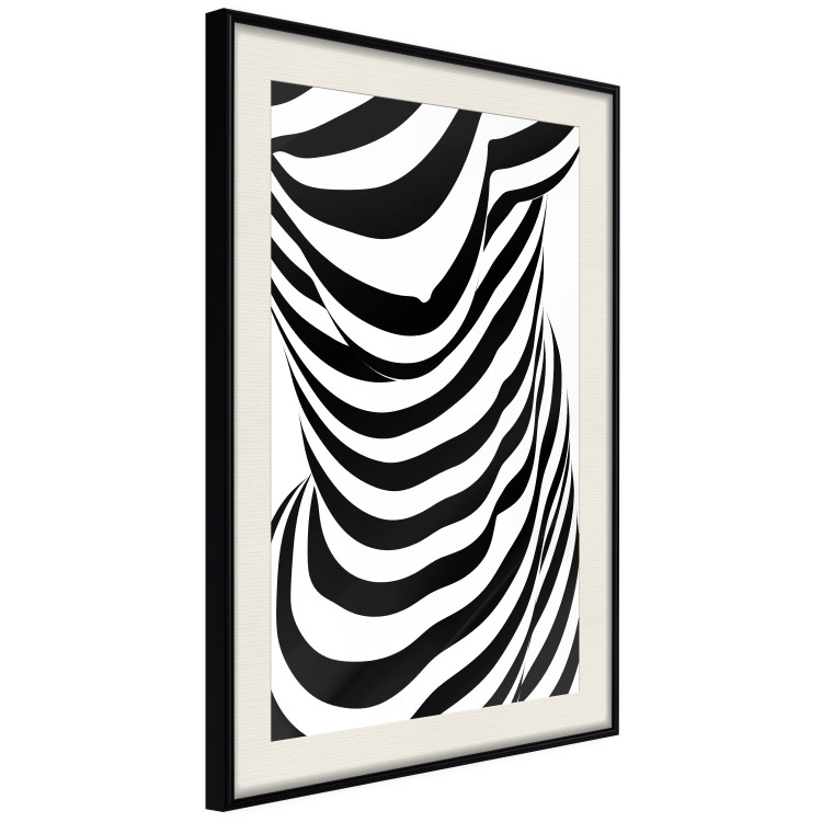 Poster Zebra Woman - abstraction with a female silhouette in black and white stripes 117169 additionalImage 14