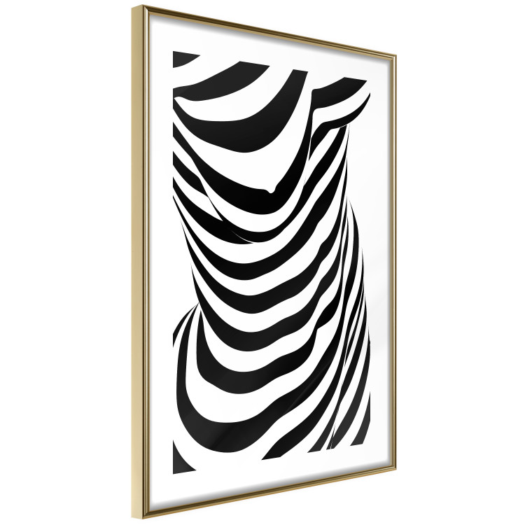 Poster Zebra Woman - abstraction with a female silhouette in black and white stripes 117169 additionalImage 9