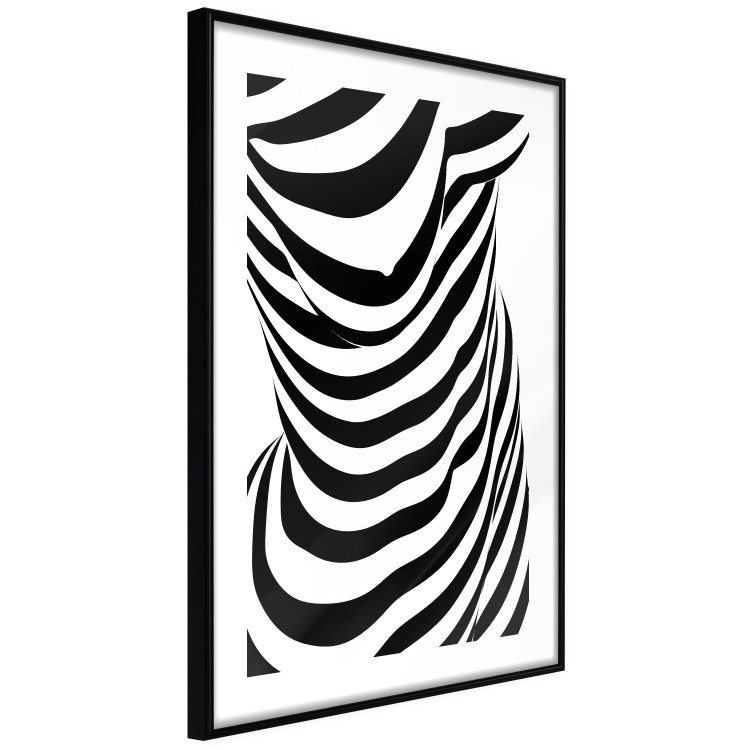 Poster Zebra Woman - abstraction with a female silhouette in black and white stripes 117169 additionalImage 13