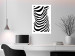 Poster Zebra Woman - abstraction with a female silhouette in black and white stripes 117169 additionalThumb 5